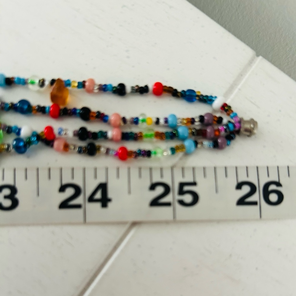 Handcrafted Colorful Beaded Necklace and Bracelet Set - Picture 8 of 8
